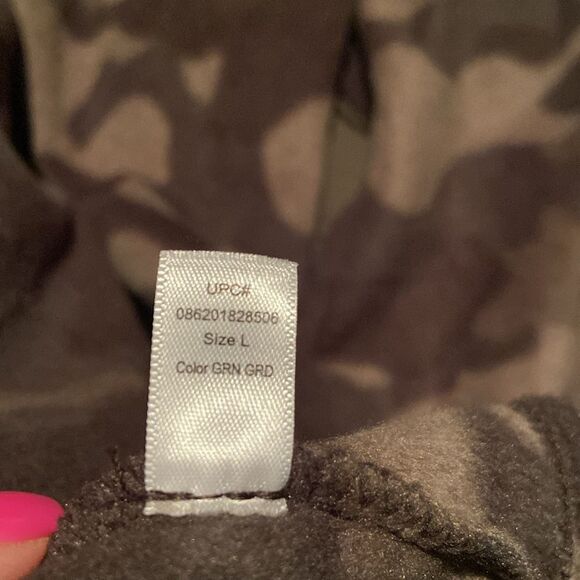 Cuddle Duds fleece wear with stretch Camouflage Button-Up Jacket Large - Picture 10 of 11